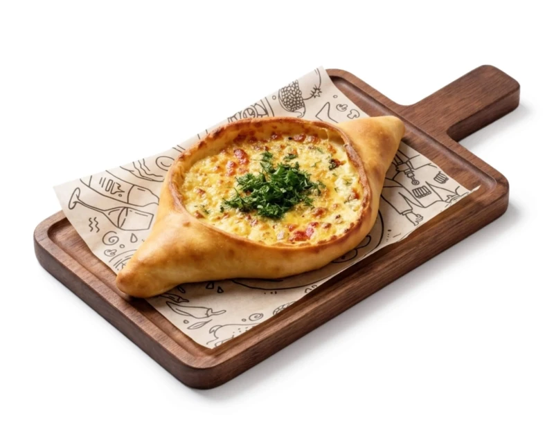 Хачапури с тушеными овощами и фаршем