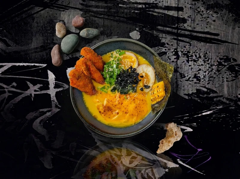 Сырный рамен с курицей Кацу 