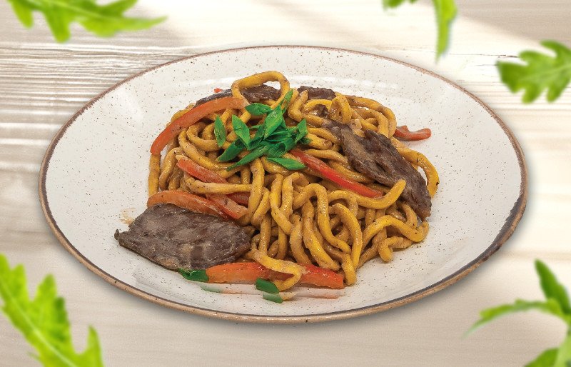 Лапша с телятиной