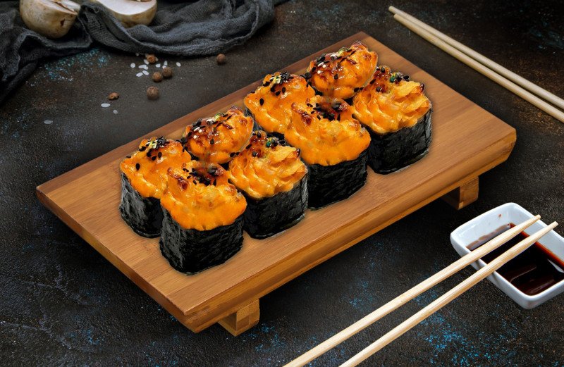 Запеченный Острый с креветкой