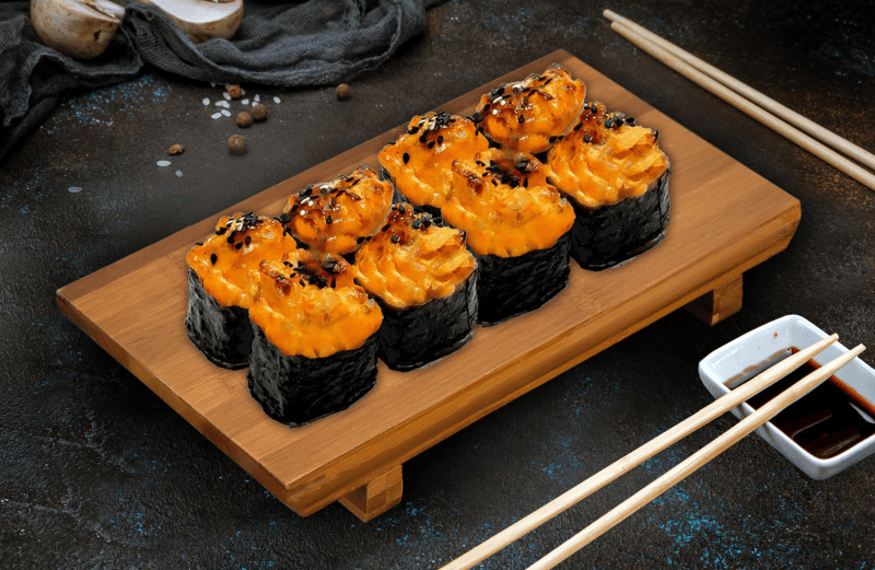 Запеченный Острый с креветкой