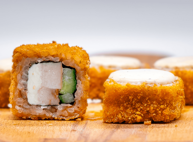 Жареный с курицей