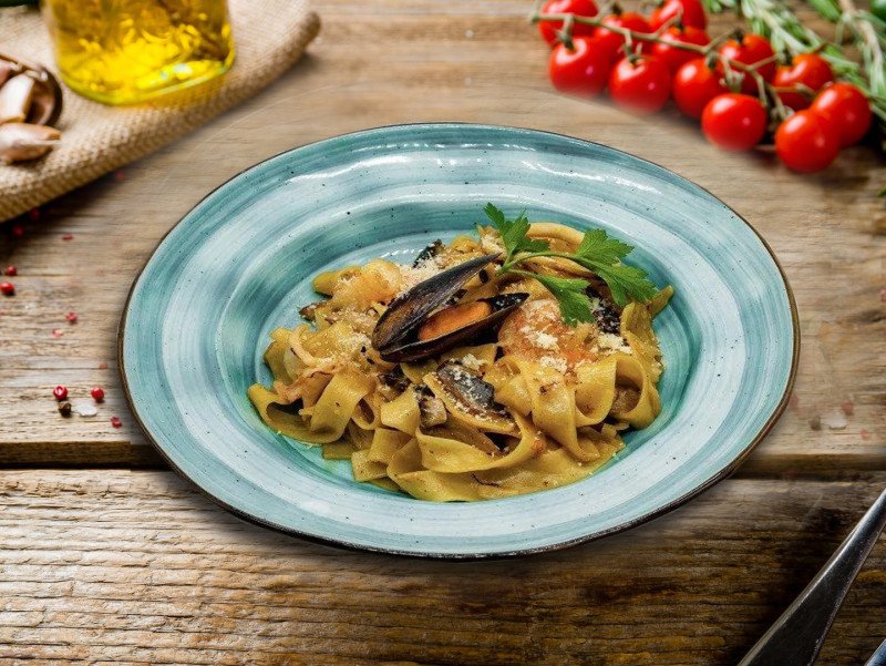 Фетучини с морепродуктами