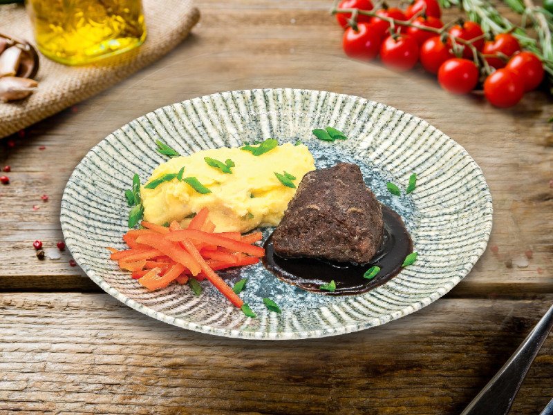 Говяжьи щечки с пюре