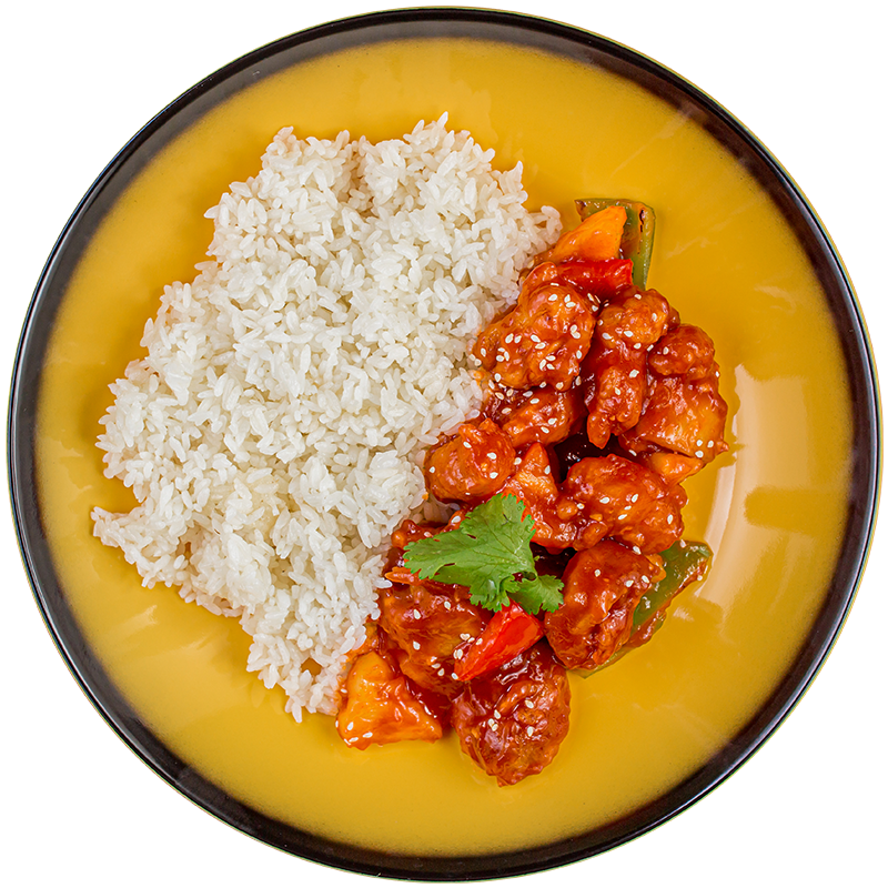 Рис с курочкой и ананасом