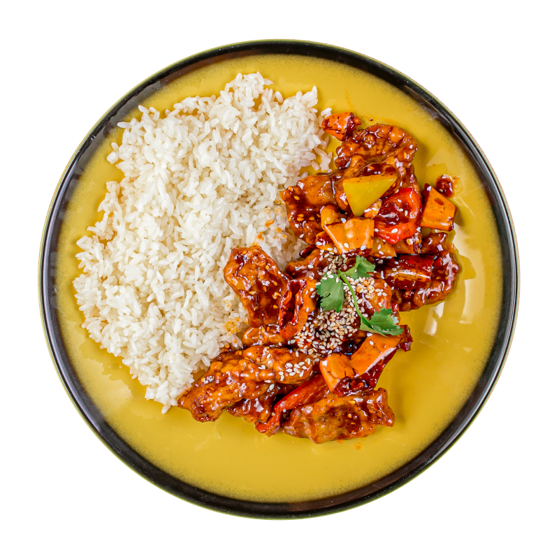 Рис с свининой по-китайски