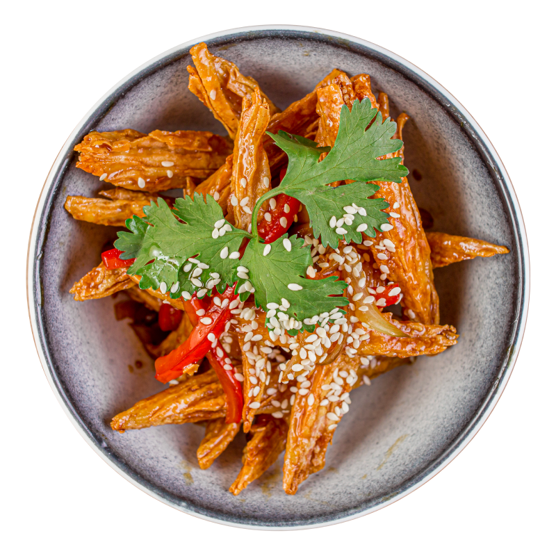 Жаренная спаржа в медовом соусе