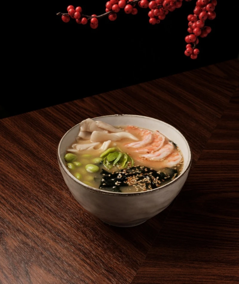 Мисо суп с креветками