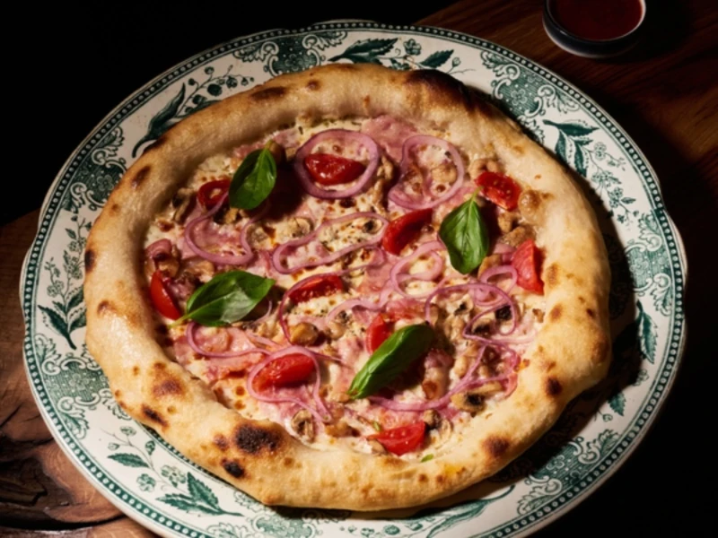 Пицца с беконом, ветчиной и курицей