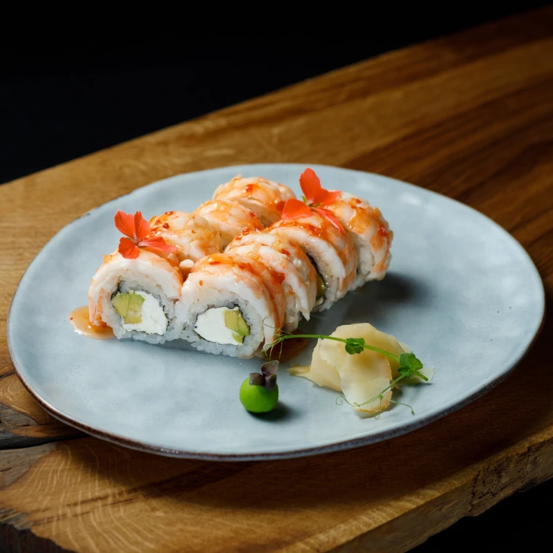 Филадельфия с креветкой сверху