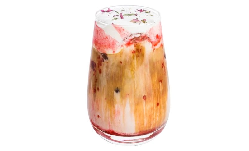 Айс-латте малина