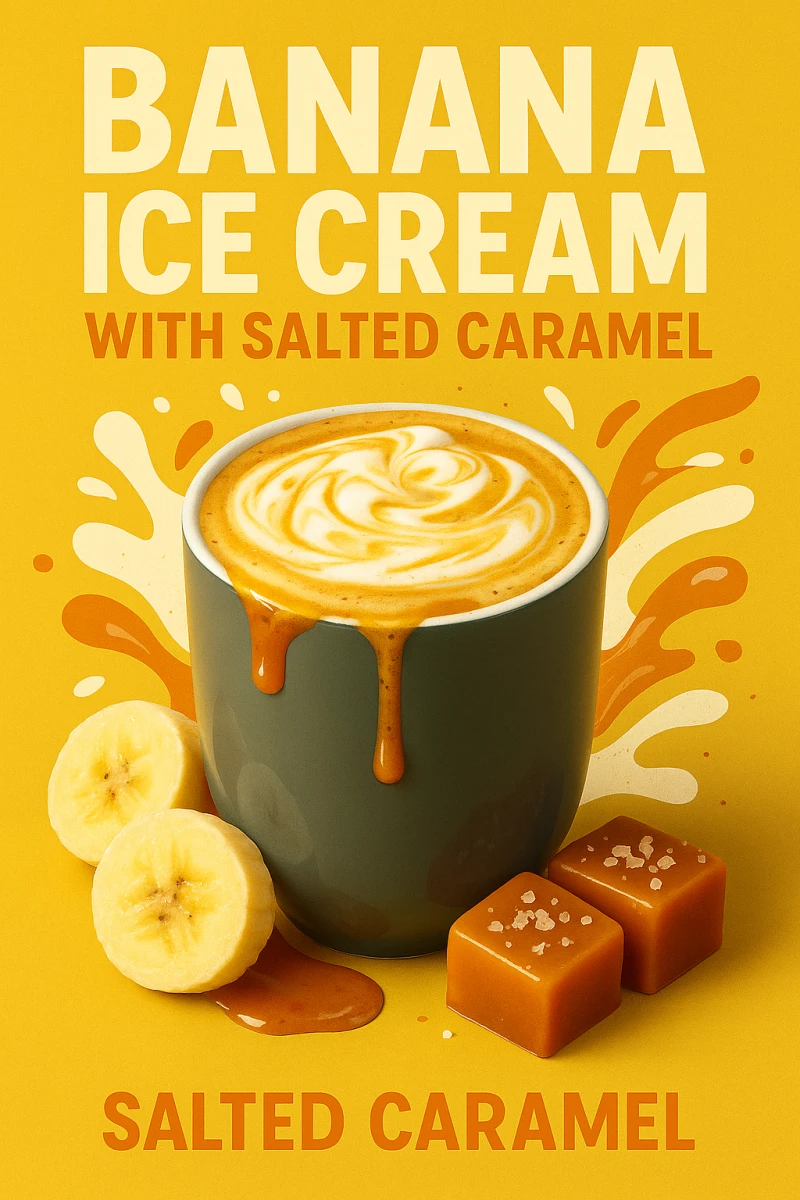 Раф банановое мороженое с соленой карамелью
