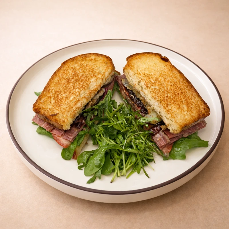 Сэндвич с пастрами и луковым чатни