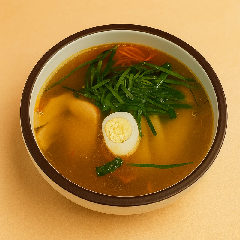 Суп с курицей и яйцом