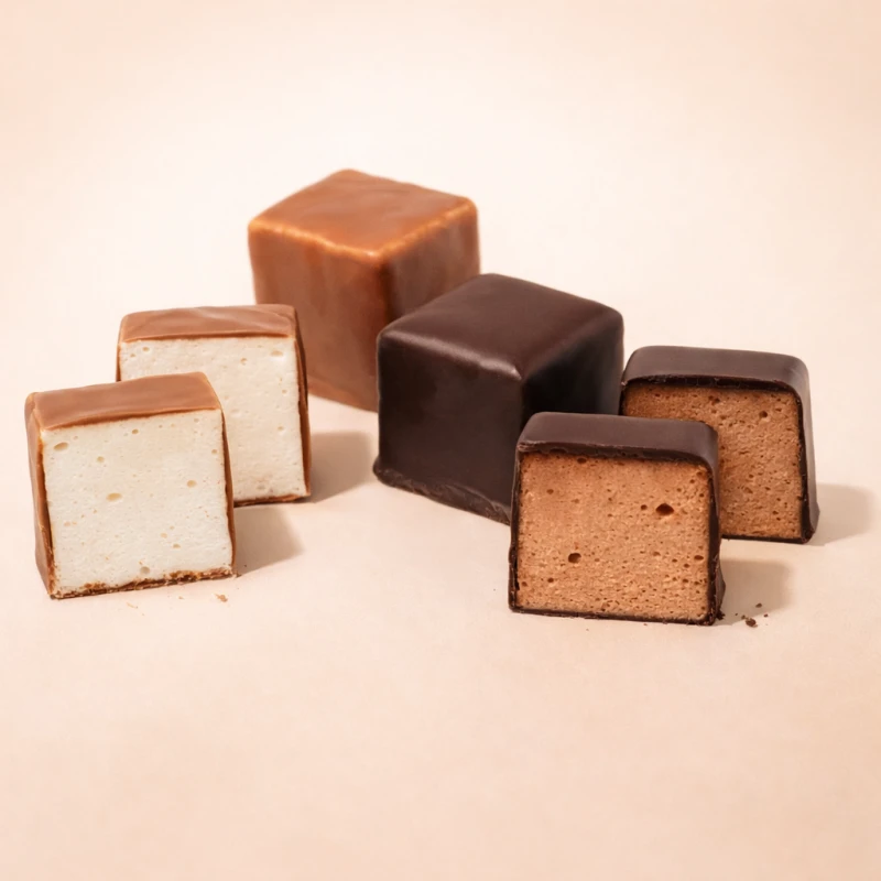 Конфеты-суфле (2шт): ванильная + шоколадная