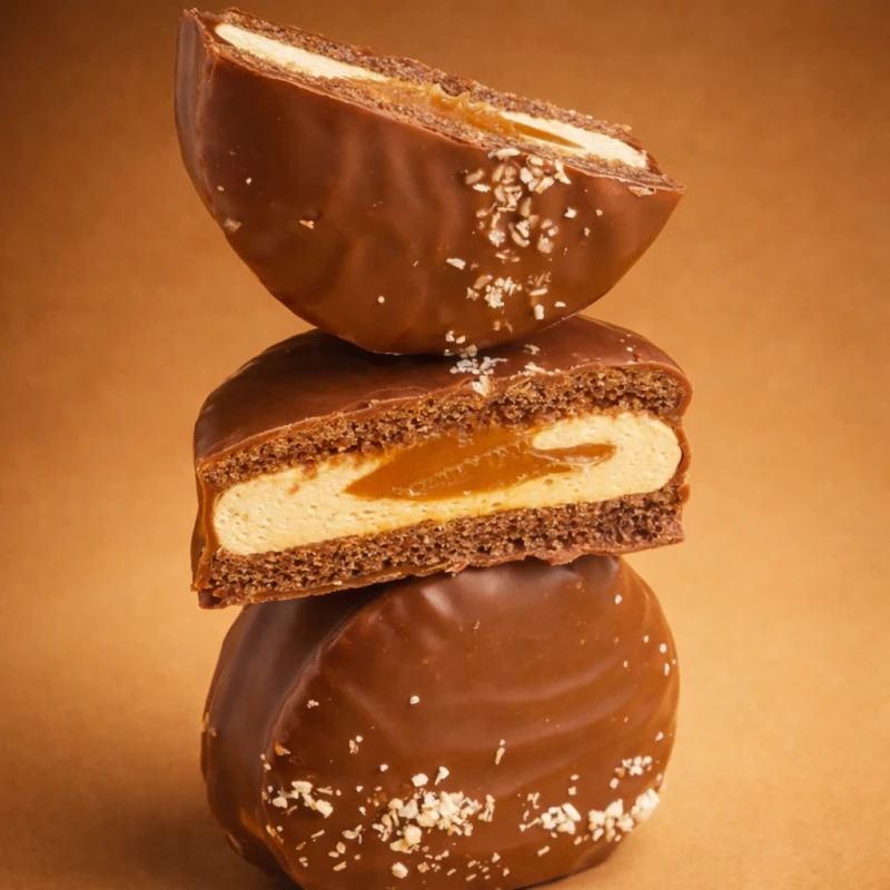 Как чокопай кокосовый Sweet бисквит с суфле и кокосовой карамелью