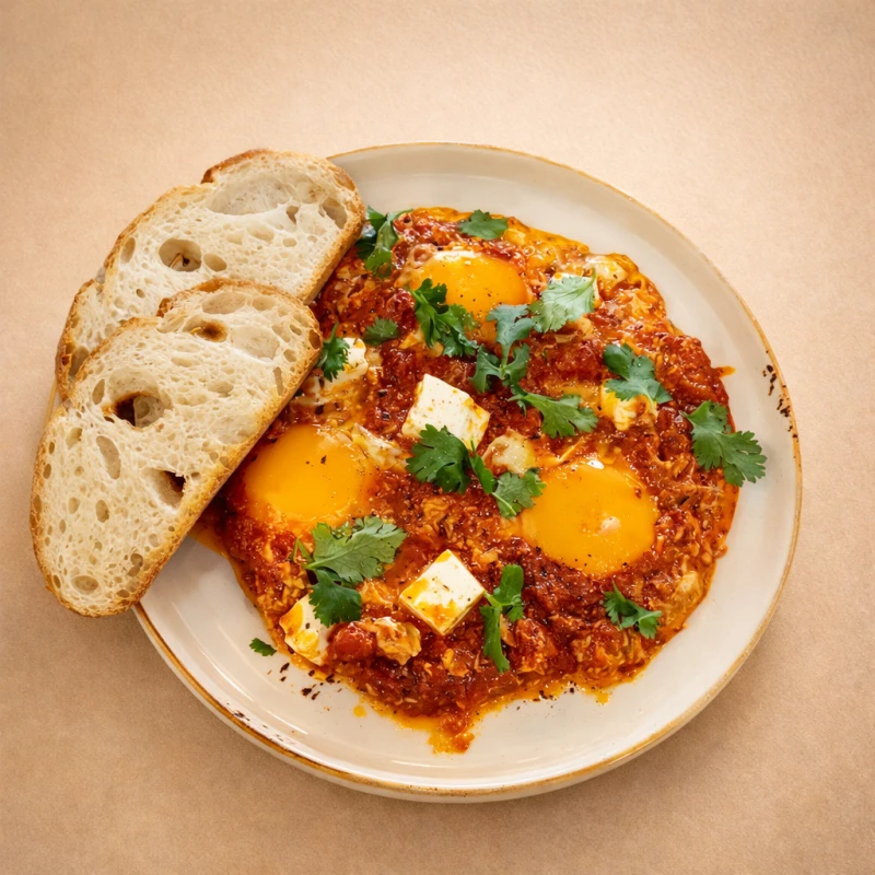 Шакшука с сербской брынзой