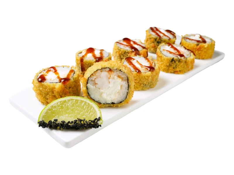 Жареный ролл "Эби с лаймом (острый)"