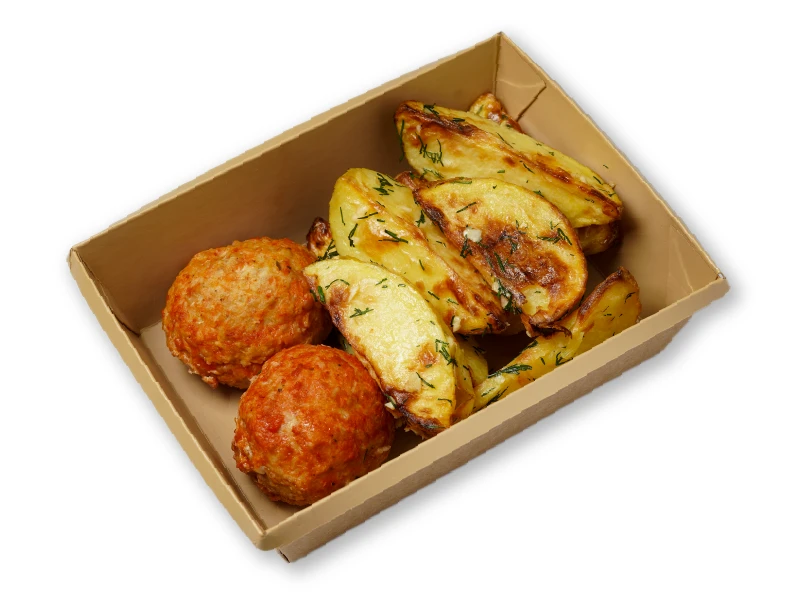 Митболы из индейки с картофелем по-деревенски