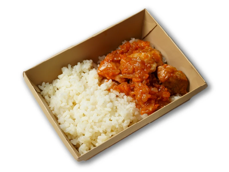 Гуляш из свинины с рисом