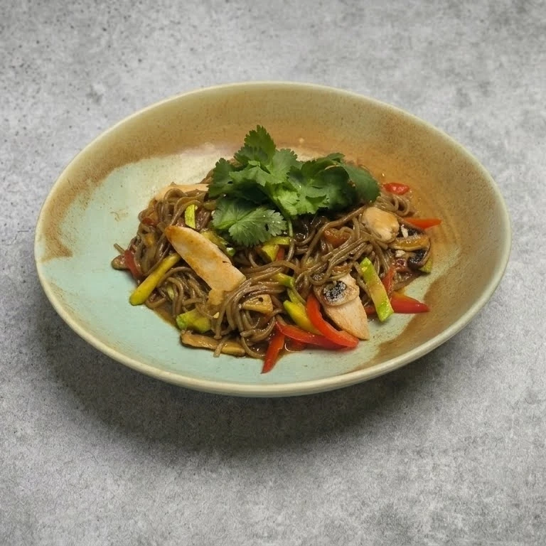 Гречневая лапша с курицей