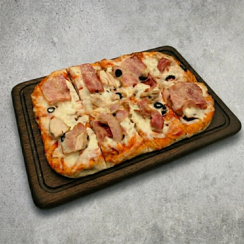 Пицца Курица, бекон и грибы