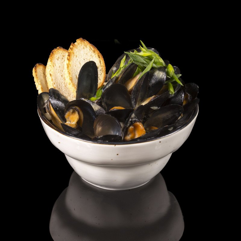 Мидии в сливочном соусе