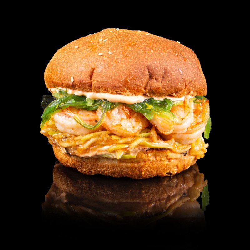 Бургер с креветками