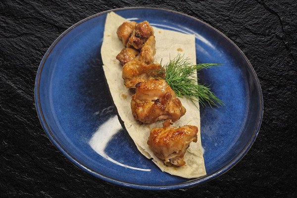 Шашлык из цыпленка с лавашом