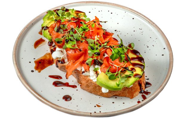 Брускетта с лососем