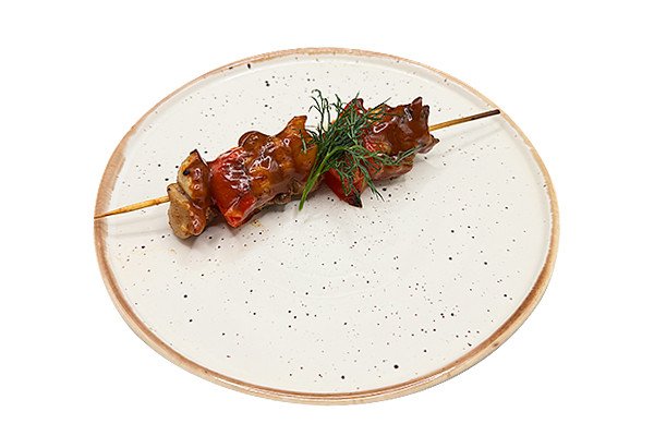 Шашлычок из куриного бедра со сладким перцем