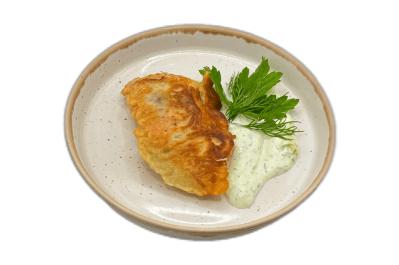 Бризоль из кеты с соусом тартар