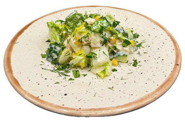 С копченой курицей и кукурузой