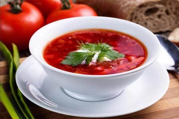 Борщ со сметаной