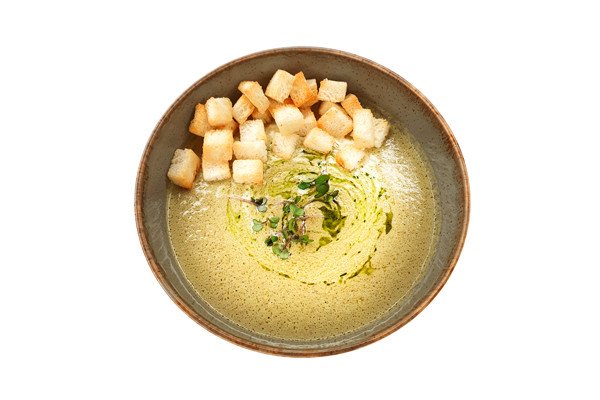 Крем-суп из шампиньонов с сухариками