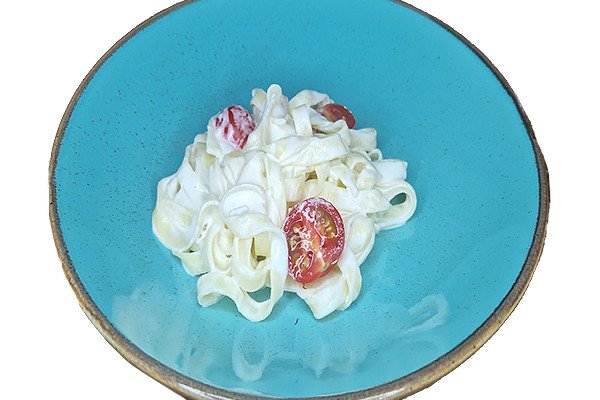 Макарошки с сыром в сливках