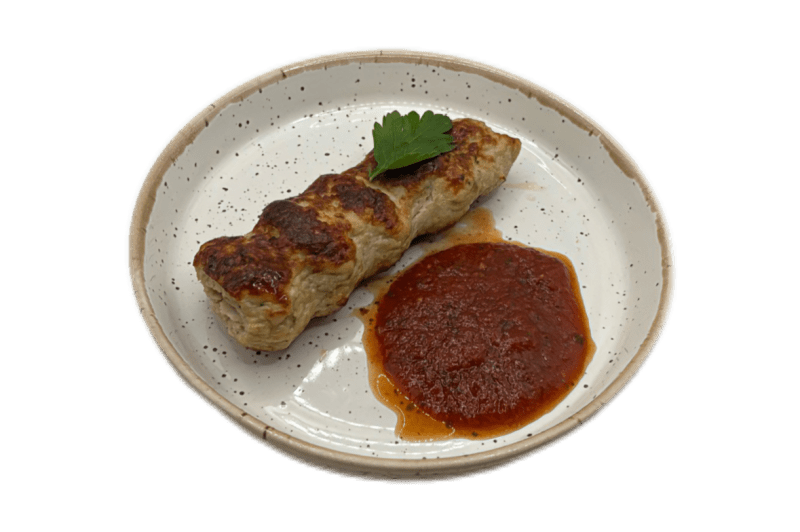 Люля-кебаб из курицы с шашлычным соусом