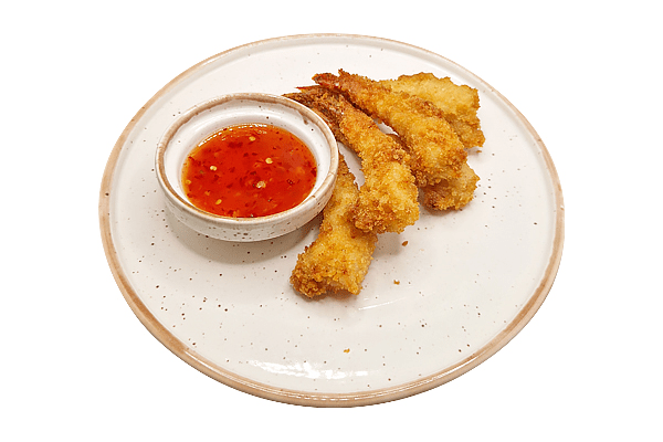 Креветки темпура с соусом сладкий чили