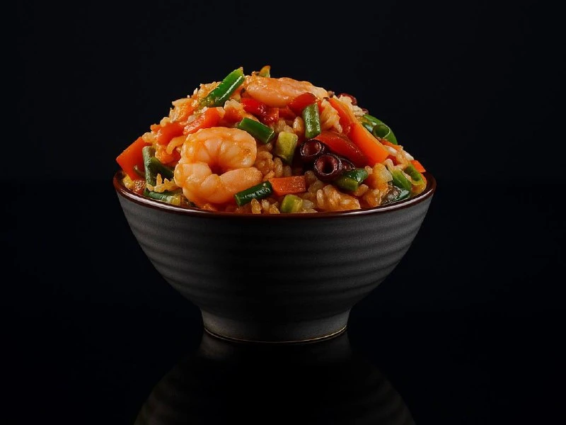 🍝 Тяхан рис с морепродуктами