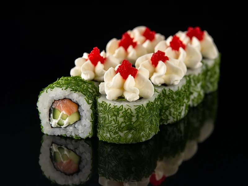 🍣 ролл капкейк крем лосось