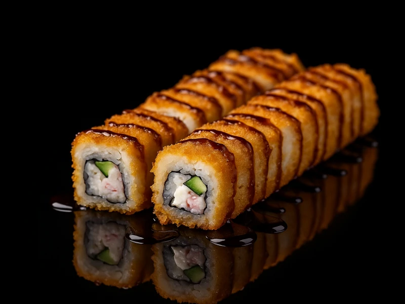 🦀 ♨️ ролл темпура  краб 