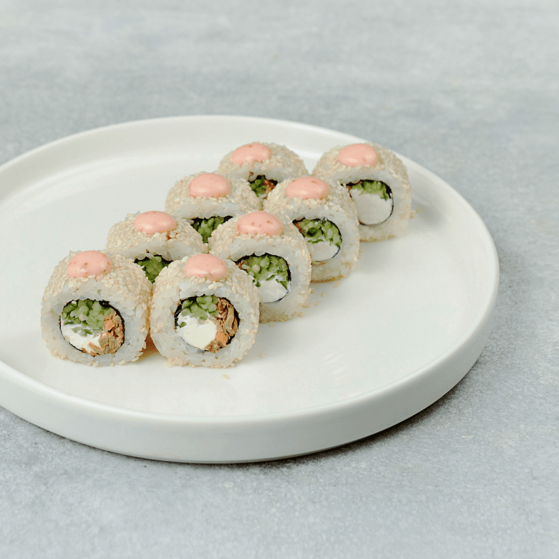 С терияки лососем в кунжуте