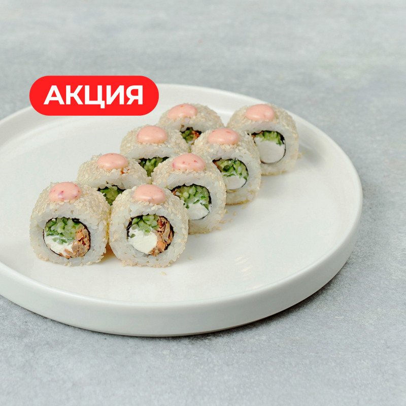 С терияки лососем в кунжуте