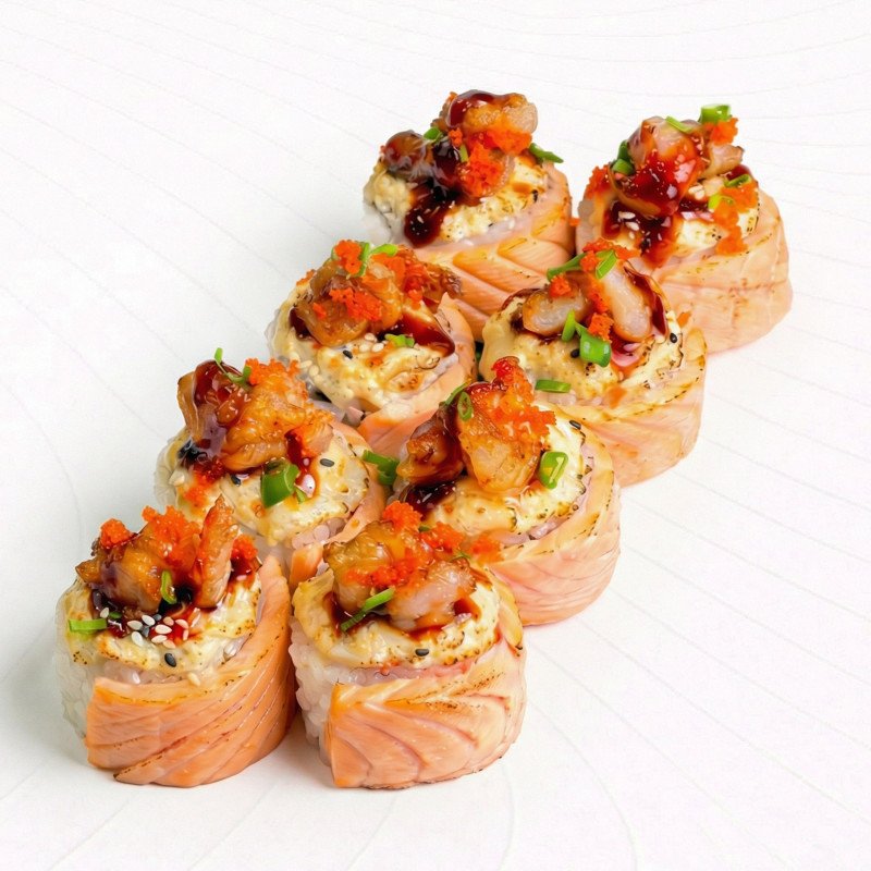 Ролл Запеченная Филадельфия с креветкой