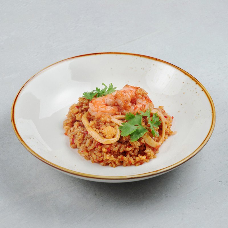 Рис карри с морепродуктами