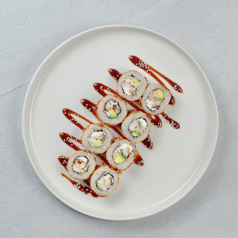 Темпура с угрем и снежным крабом