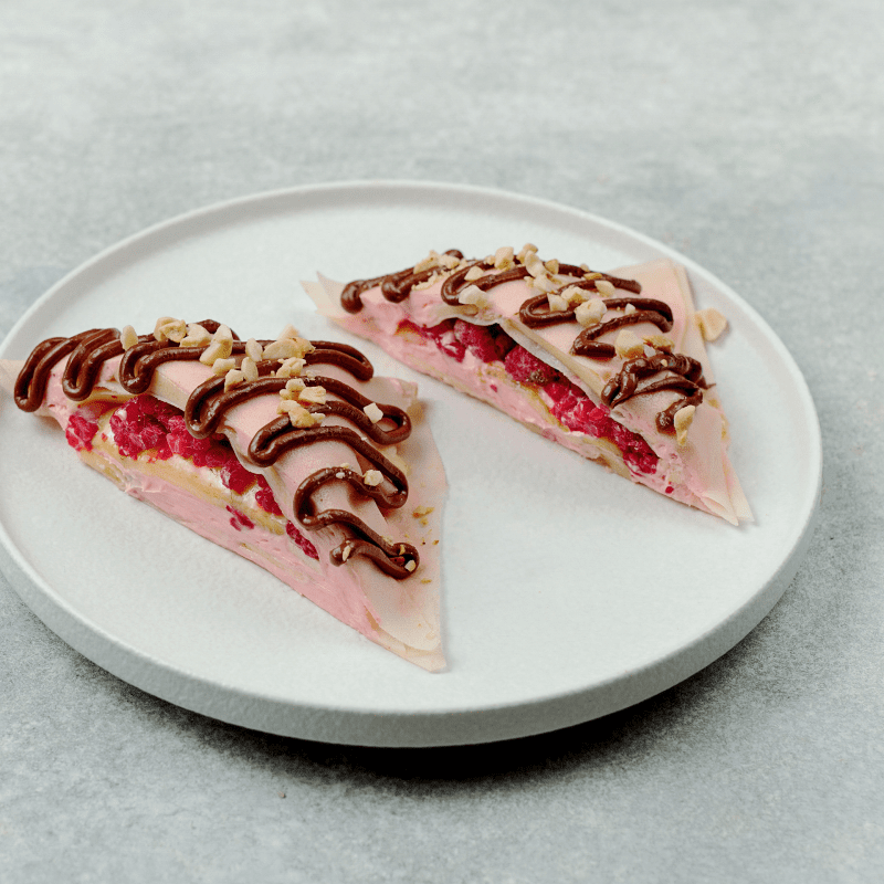 Спринг- сэндвич с малиной и бананом