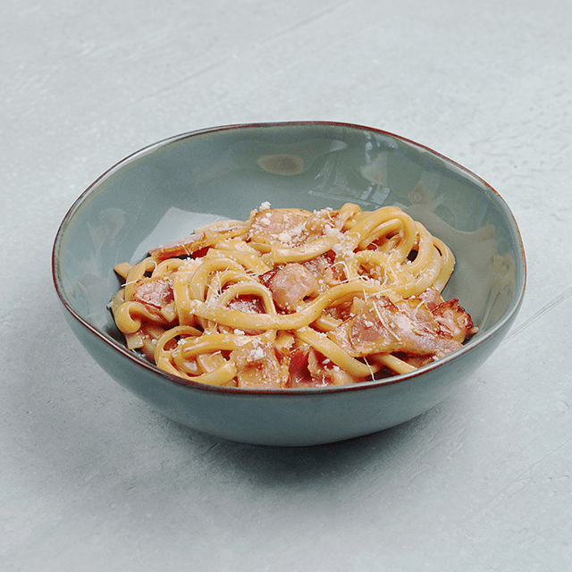 Удон карбонара