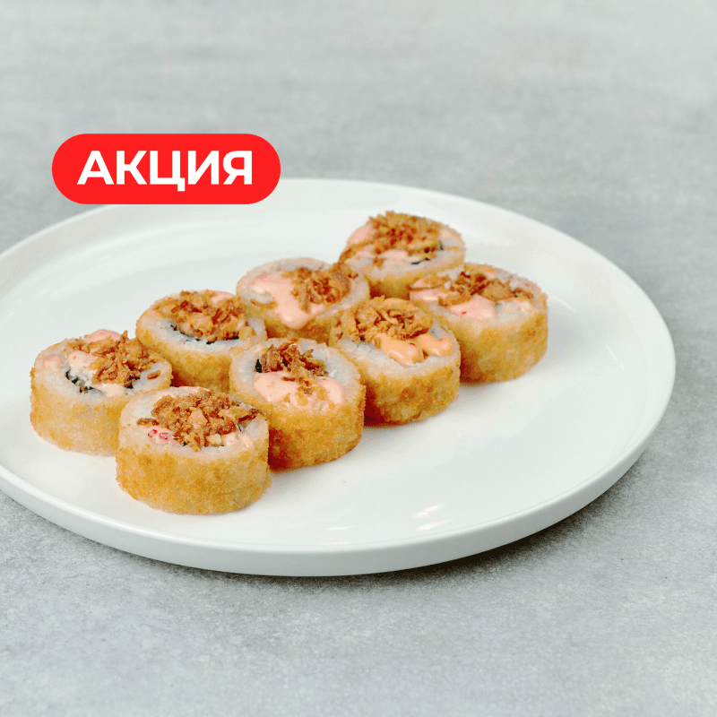 Темпура с терияки - лососем и луком фри