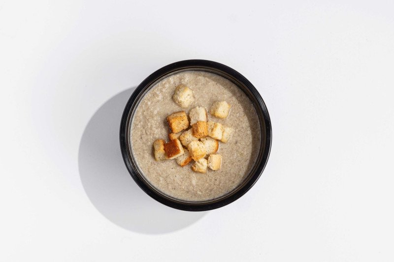 Грибной крем-суп с гренками